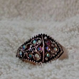 Sterling silver multi stone ring